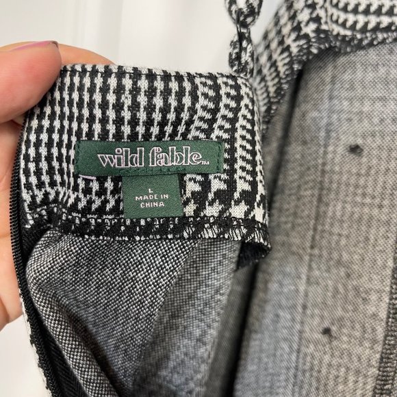 Wild Fable Plaid Hounds tooth Strappy Mini Dress - Large - Picture 9 of 11